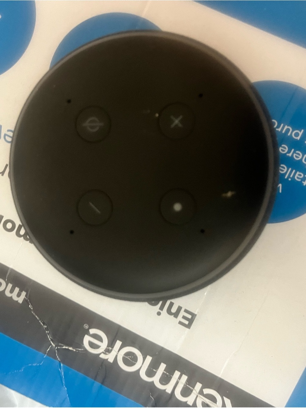 Amazon Black Smart Speaker - Compact Voice Assistant no power cord